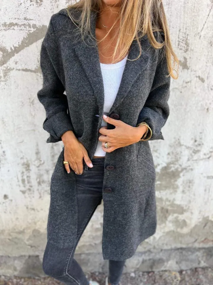 Amore | Casual Long Coat with Lapels