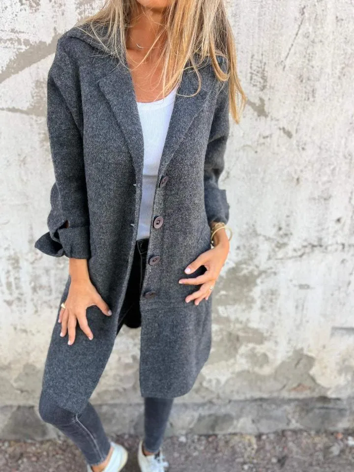 Amore | Casual Long Coat with Lapels