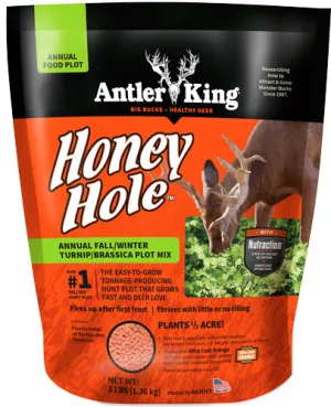 Antler King® | Honey Hole 3 lb Bag | Fall Annual Food Plot Seed | For 1/2 Acre