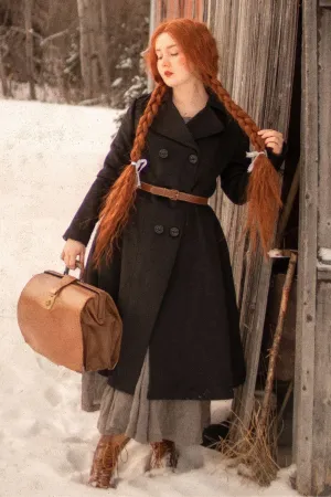 Black Princess Wool Coat C3907