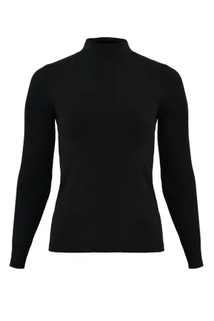 BLACK TURTLE NECK KNIT