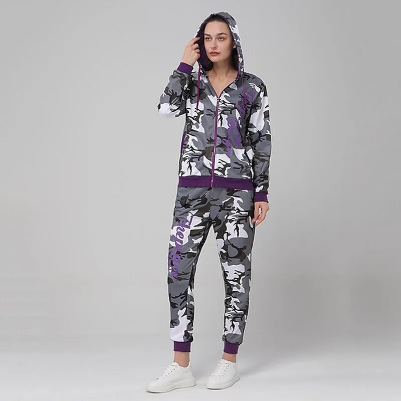 Chic Women's Thermal Tracksuit: Stylish 2-Piece Full Zip Sweatsuit for Winter Workouts in Bold Colors