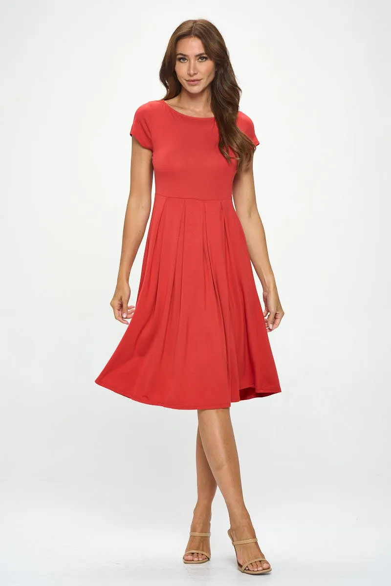 Claris A-line Knit Dress with Pockets