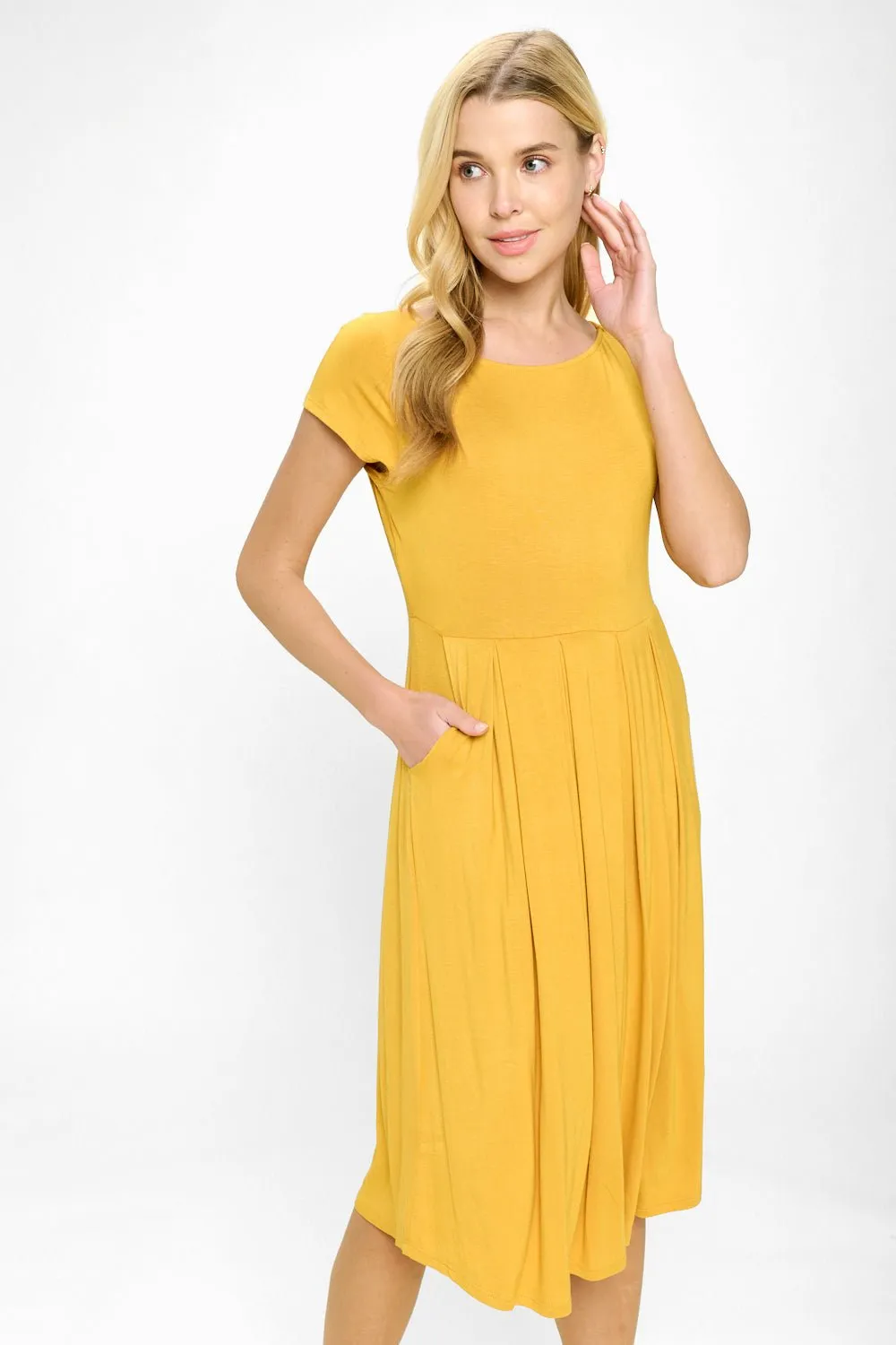 Claris A-line Knit Dress with Pockets