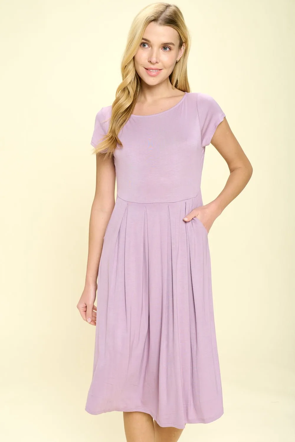 Claris A-line Knit Dress with Pockets