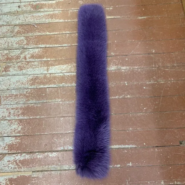 Dyed Blue Fox Hood Ruffs - Quality #1