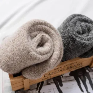 Elegant Men's Winter Wool-Rabbit Socks - Cozy Warmth and Style