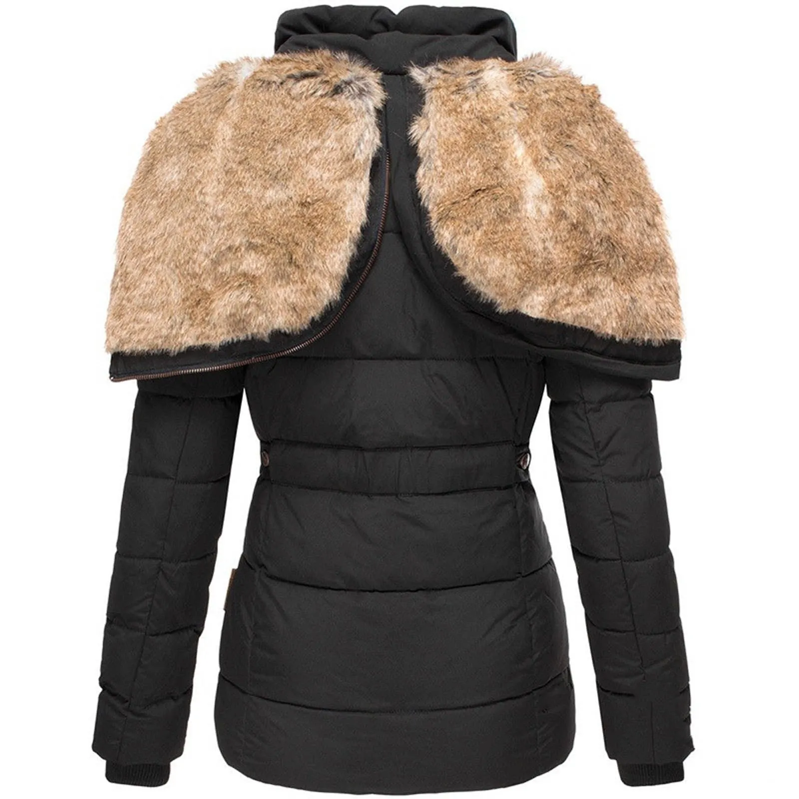 Fur-Lined Hooded Parka