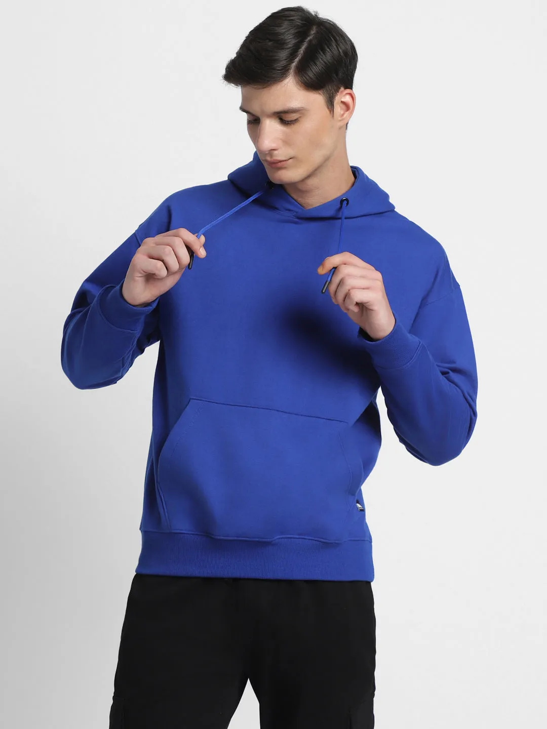 Men's Blue Hooded Sweatshirt