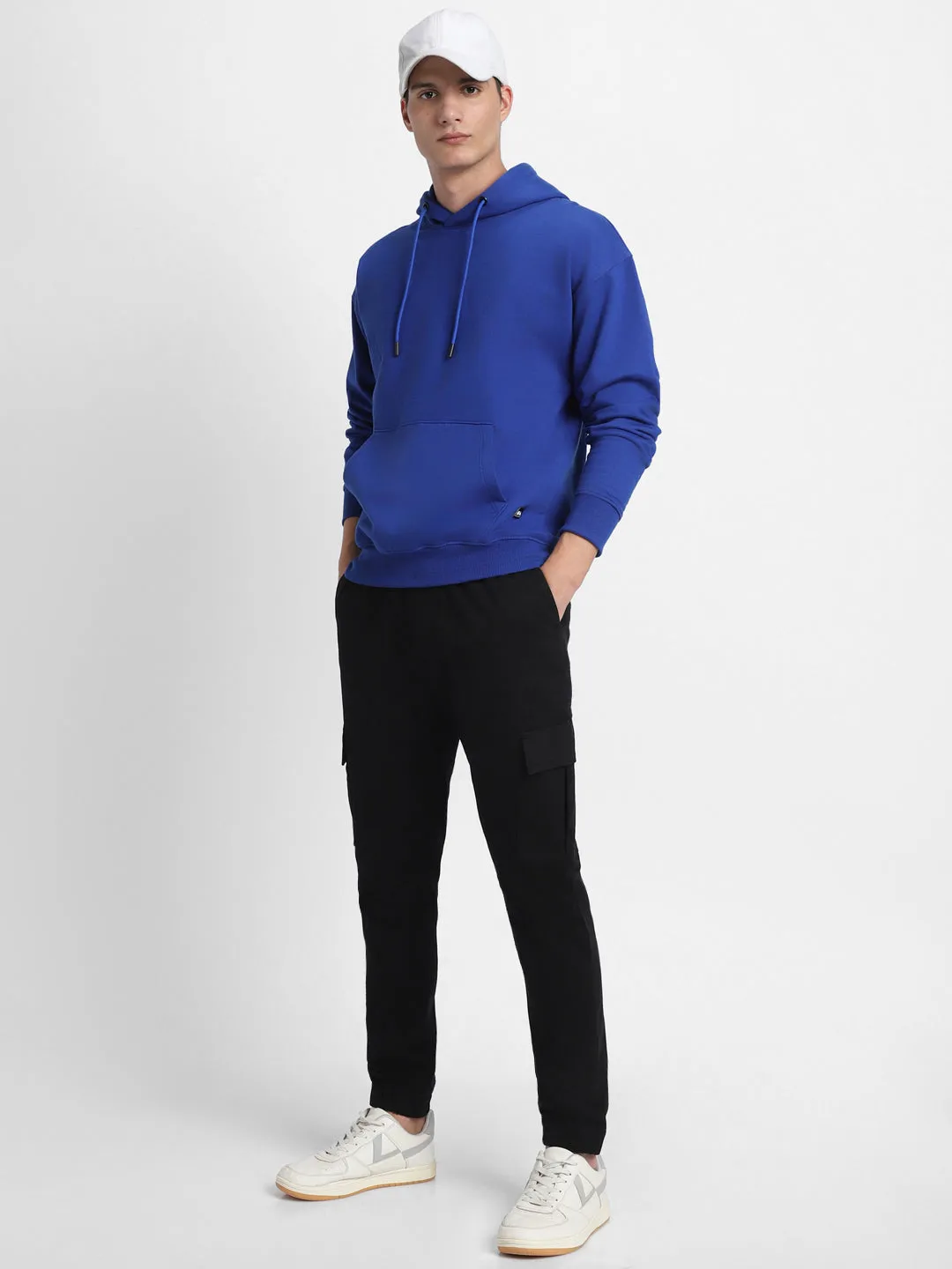 Men's Blue Hooded Sweatshirt