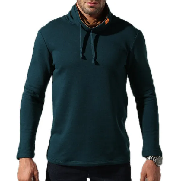 Mens Breathable High Collar Sweatshirt