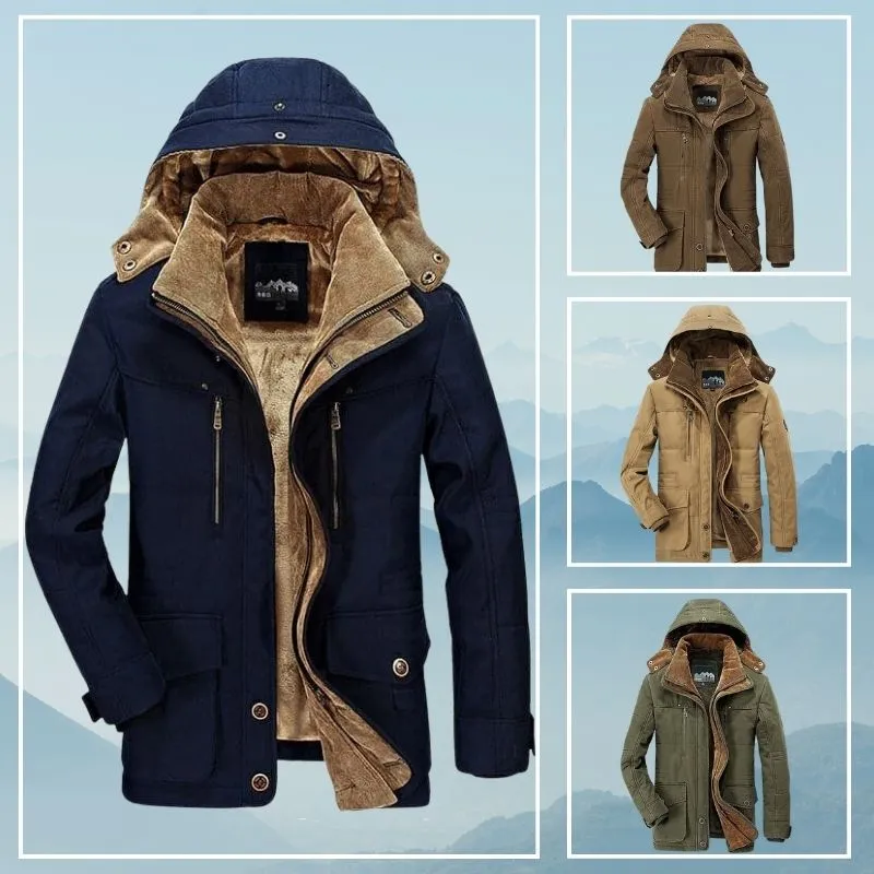 Mens Coat Winter Jacket Warm with Fur Lining | Perfect for Winter