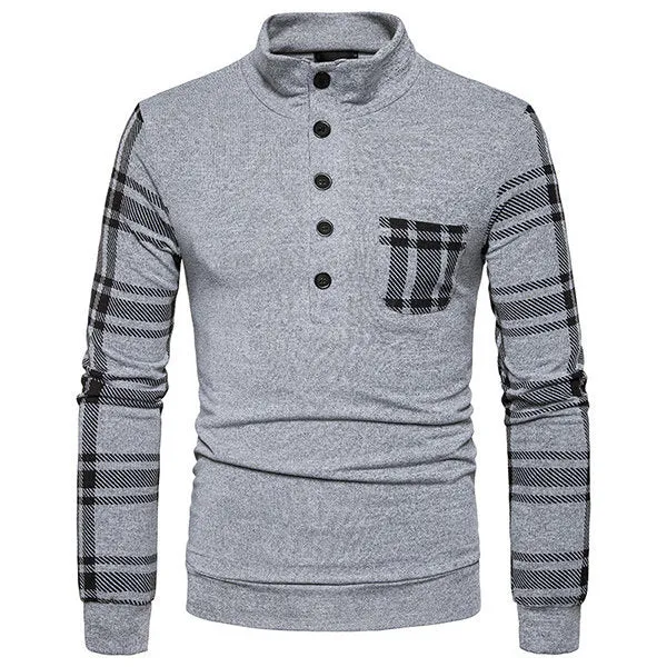 Mens Lattice Design Warm Knitted Sweater