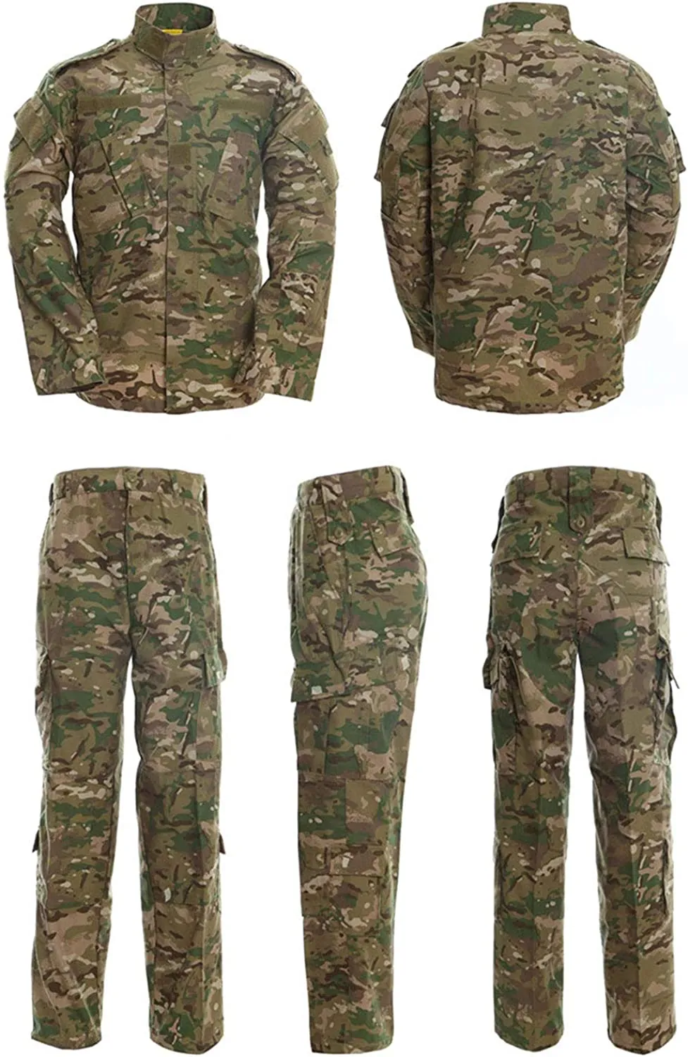 Mens Military Uniform Camo Jacket and Airsoft Pants Army Combat