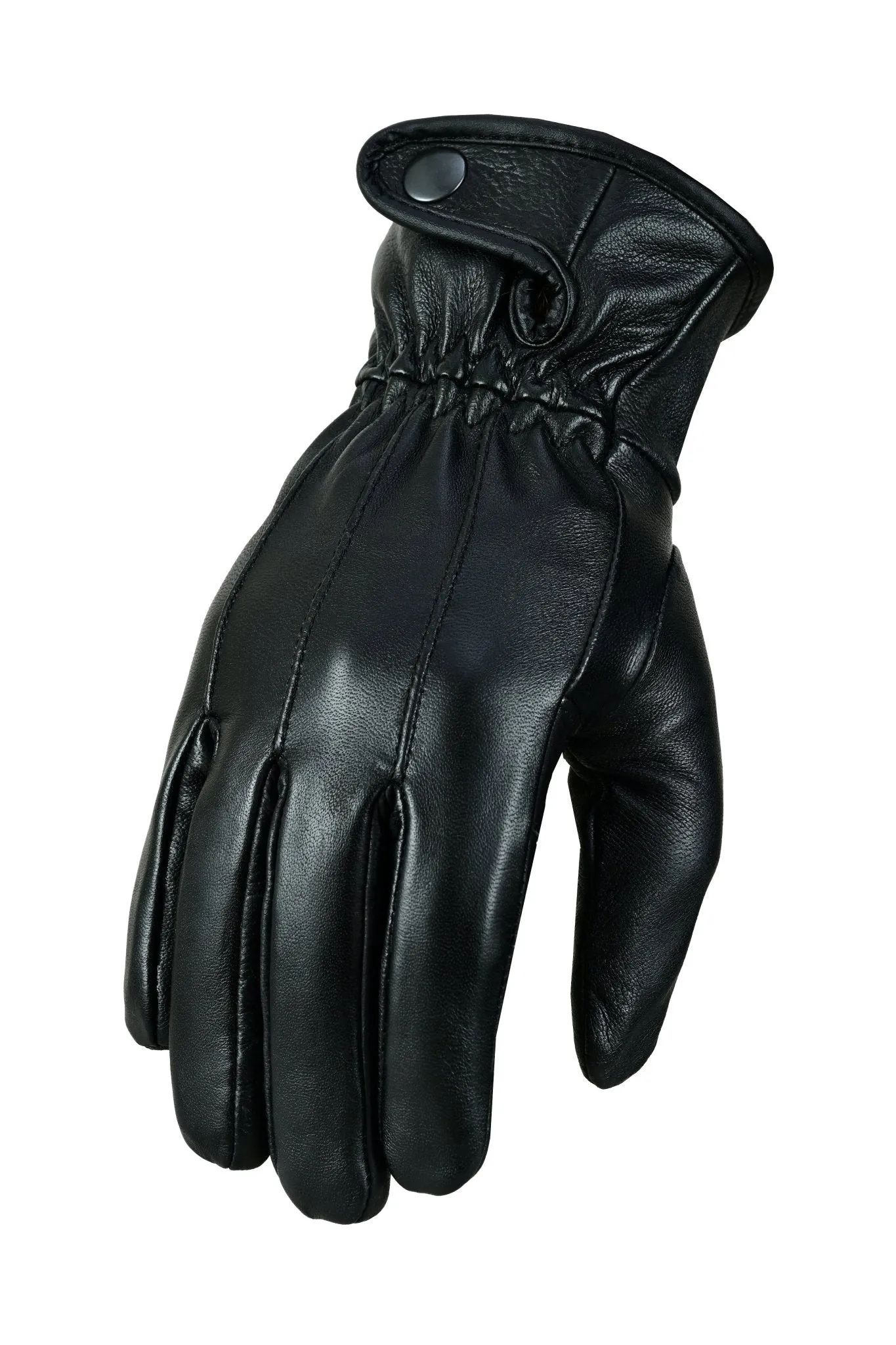 Mens Soft Leather Fashion Winter Gloves with Fleece Lining