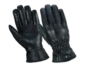 Mens Soft Leather Fashion Winter Gloves with Fleece Lining