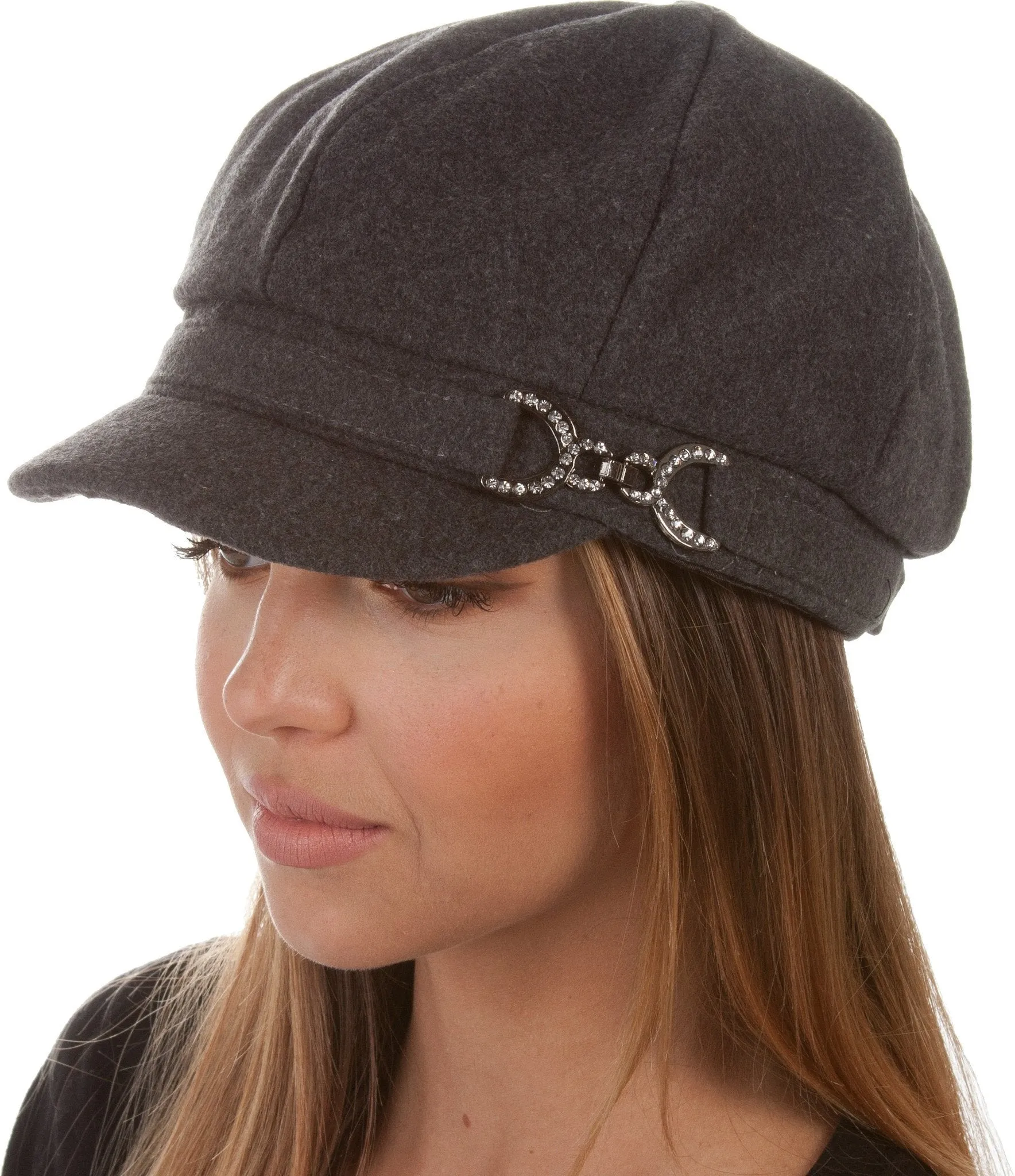 Sakkas Jessica Unisex Wool Newsboy Cabbie Hat