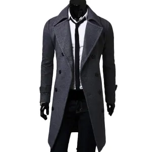 Slim Fit Wool Trench Coat