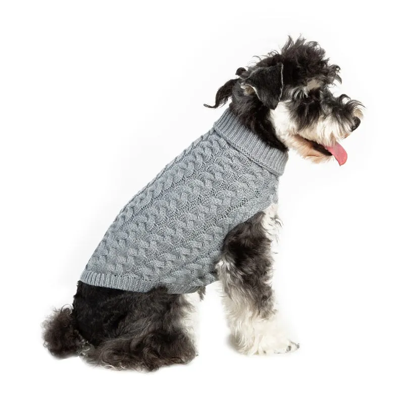 Soft High Collar Sweater for Dogs & Cats - Solid Color Winter Fashion - Chihuahua & Kitten Friendly