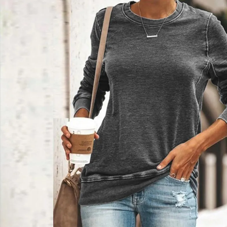 Thick Sporty Women's Casual Crew Neck Sweatshirts