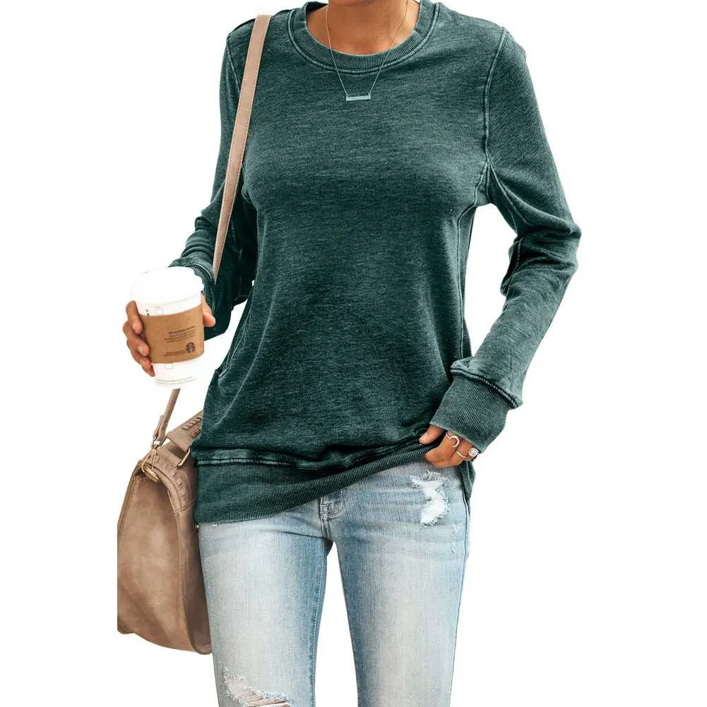 Thick Sporty Women's Casual Crew Neck Sweatshirts