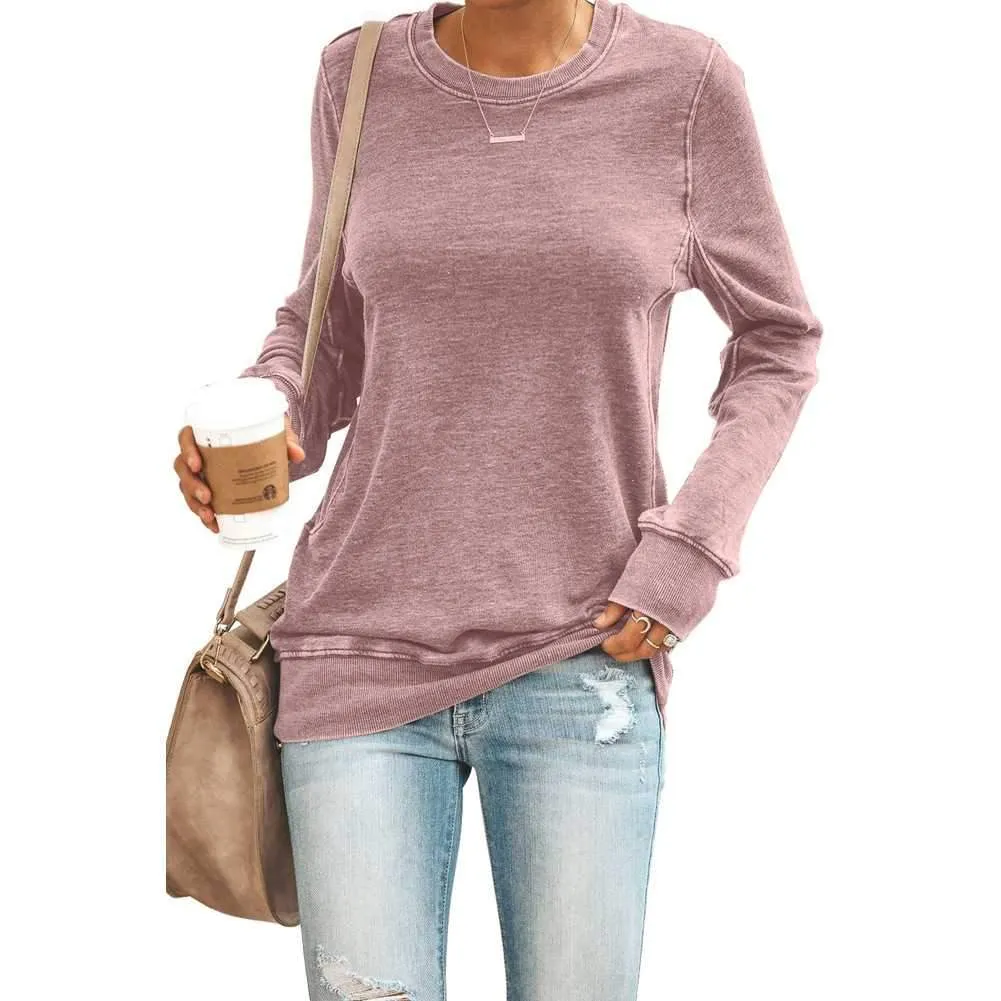 Thick Sporty Women's Casual Crew Neck Sweatshirts