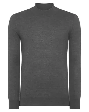 Turtle Neck Jumper - Grey