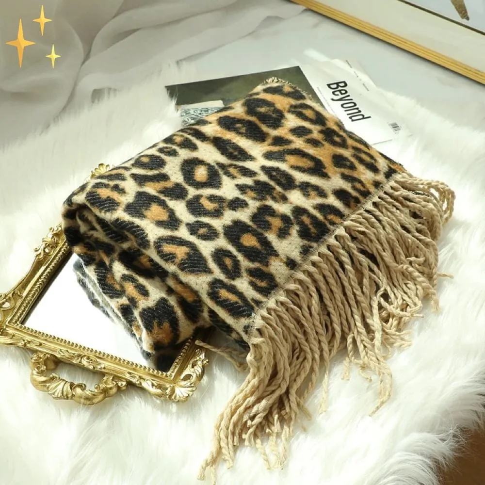 Wild & Cozy Leopard Print Scarf