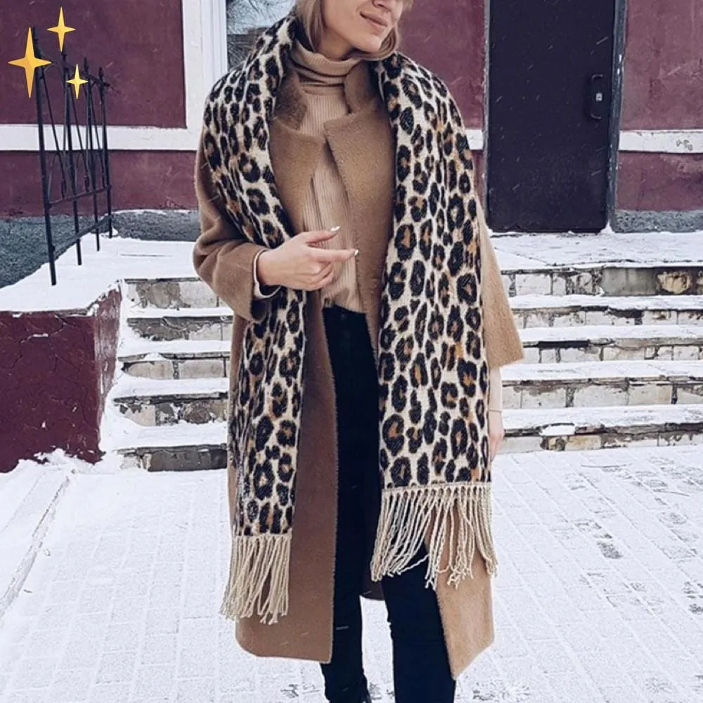 Wild & Cozy Leopard Print Scarf