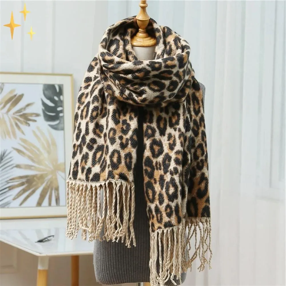 Wild & Cozy Leopard Print Scarf