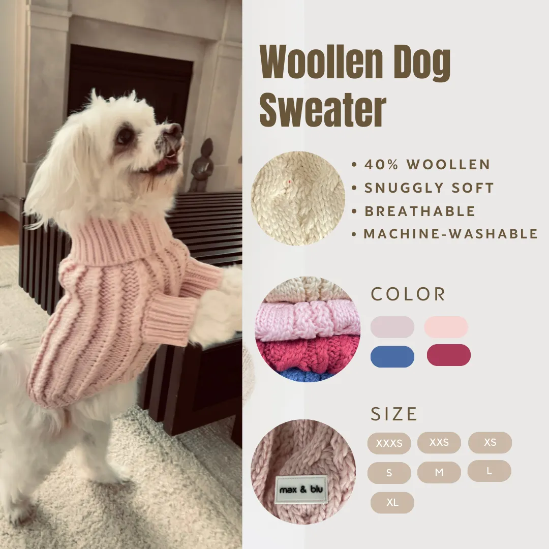 Woollen Dog Jumper / Sweater - Blue